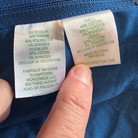 NWT Lilly Pulitzer Barton Blue Stretch Top Adjustable Straps Ribbon Detail / 0 - Picture 10 of 13